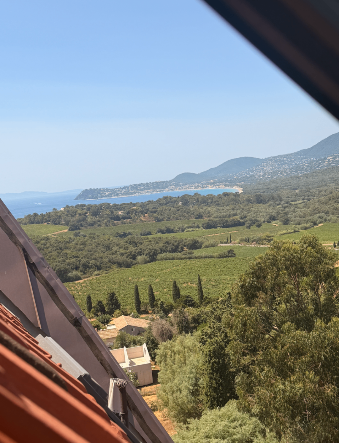 Sweeping Mediterranean sea view from the studio